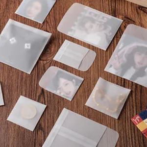 Translucent Frosted Vellum Paper Envelope Bag Small Jewelry Card Packaging Bag For DIY Nail Art Photocard Storage Gift Bag
