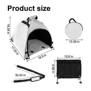 Specifiche dettagliate sulle dimensioni della tenda parasole portatile per laptop e borsa