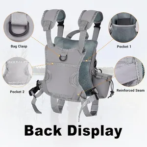 Back view detail of waterproof fly fishing chest pack with pockets and reinforced seams