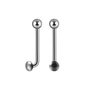 F136 titanium internally threaded body piercing barbells for belly or genital piercings