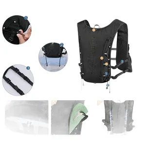 Ultralight breathable running vest backpack with reflective strips and adjustable straps