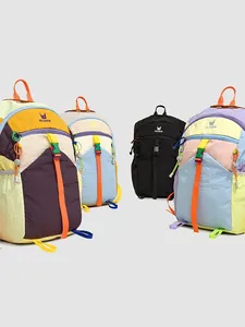Vibrant dopamine multi-color large capacity hiking backpack for outdoor travels