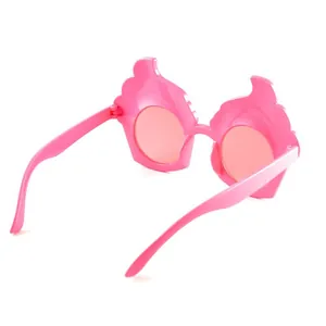 Detaillierte Rückansicht der pinkfarbenen Eiscreme-Party-Sonnenbrille für Kinder