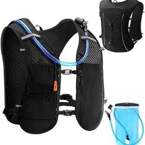 Lightweight Breathable Reflective Running Backpack Vest For Men Women Outdoor Cycling Hiking Pack Adjustable Straps