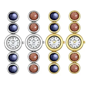 Reloj de Pulsera de Moda para Mujer BS Bee Sister Cuarzo Piedra de Arena Estelar Aleación Strass Reloj de Lujo Regalo para Damas