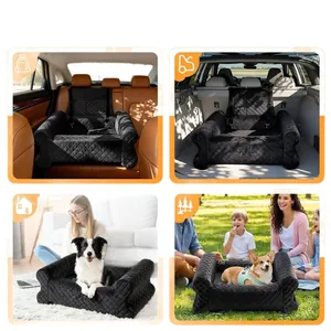 Multifunktionales Hundeautobett und Hundesitz mit wasserdichtem Steppmuster