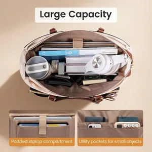 Detaillierte Ansicht des Innenraums der großen Laptoptasche mit Polsterfach