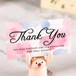 Business Thank You Cards Small Shop Package Inserts Customer Appreciation Greeting Cards Watercolor Marble Stationery