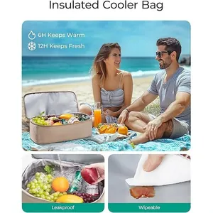 Large insulated cooler bag for beach picnic with leakproof and waterproof features