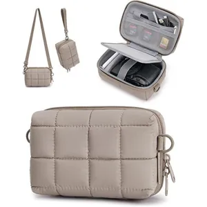 Bolsa acolchada para cámara antigolpes con compartimentos y accesorios