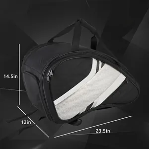 Pickleball sports bag with shoe compartment, dimensions 14.5x12x23.5 inches.