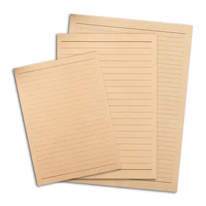 Premium vintage kraft paper stationery with horizontal lines for elegant writing
