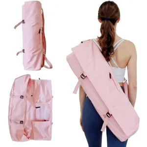 Multifunktionaler Nylon Yogamattenbeutel Wasserdichte Sport Fitness Gym Tasche Große Kapazität Verstellbarer Gurt Für Damen