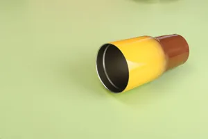 Detailed view of a 30oz gradient vacuum insulated tumbler with a wide stainless steel rim