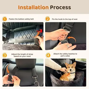 Guide d'installation étape par étape pour le siège auto pour chien avec sangles