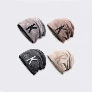 Berretto Slouchy da Donna Sottile con Applicazione Lettera K Cappello Freddo Pullover per Moda Autunno Primavera in Acrilico Morbido