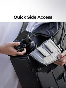 Professional large capacity waterproof camera backpack with quick side access design