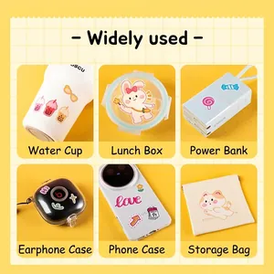 Set of cute cartoon waterproof PVC stickers for DIY phone case water cup and storage box decoration