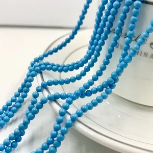 Lebhafte 2mm blaue Rundperlen, perfekt für DIY-Armbänder und Halsketten-Schmuck
