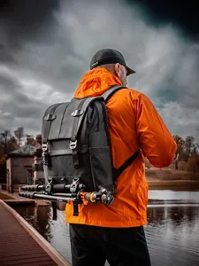 Professional waterproof photography backpack with tripod holder for outdoor camera storage