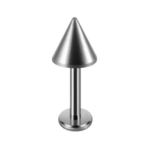 High quality G23 titanium internal thread spike labret stud for dimple and ear piercing