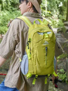 Grand sac à dos de randonnée vert lime pour les voyages et l'alpinisme en plein air