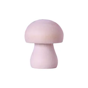 Unfinished natural wooden mushroom for DIY crafts and educational painting projects