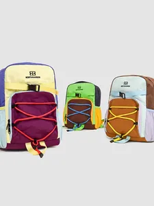Stylischer Outdoor-Wanderrucksack mit großem Fassungsvermögen und buntem Kordelzug-Design