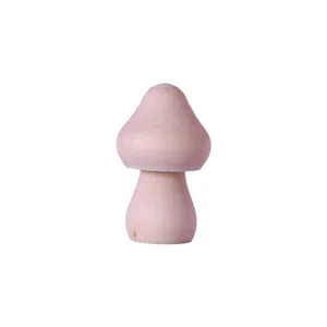 Unfinished natural wood mushroom figurine craft for DIY painting and kids educational toys