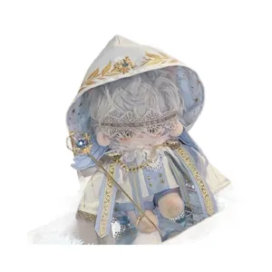 Élégant ensemble de vêtements de poupée en coton de 20 cm avec cape de style oracle