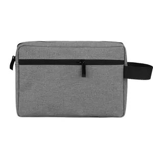 Gray waterproof Oxford cloth digital storage bag for electronics and toiletries travel