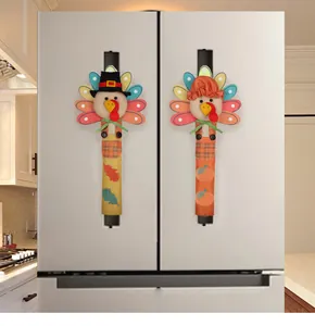 Koelkast handgreep covers met kalkoen thema voor Thanksgiving decoratie