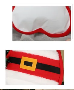 Detailed close-up showing the soft fabric and stitching of Santa belt Christmas stockings