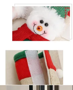 Dettaglio macro della copertura per maniglia del frigorifero pupazzo di neve con velcro