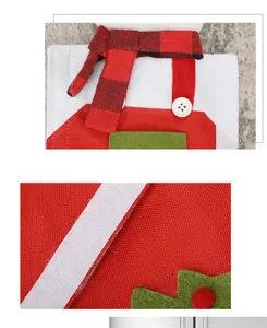 Detail of Christmas snowman fridge handle cover showing fabric texture and white velcro strip