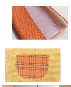 Detailweergave van de handgreepafdekking met witte klittenband en geruit stoffen patroon.