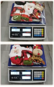 Weight measurement of a 3-piece set of cartoon Christmas refrigerator handle covers