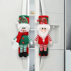 Copri Maniglie per Porte del Frigorifero in Poliestere Natale Babbo Natale Pupazzo di Neve Custodie Protettive per Cucina Casa