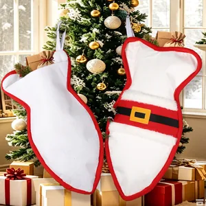 Bone-shaped Christmas stockings for pets, hanging festive decorations for tree and home.