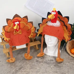 Creative Thanksgiving turkey hats for festive harvest home party and kitchen decorations.