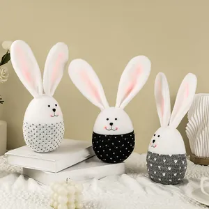 Ornement Créatif Oeuf de Lapin de Pâques Gnomes en Peluche Mignons Poupée Sans Visage Décoration de Bureau pour Fête à la Maison