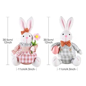 Coniglietti di Pasqua di peluche con misure, decorazioni da 30 cm