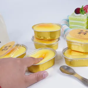 Slow rebound PU foam squeeze toy shaped like a realistic half-baked cheesecake dessert