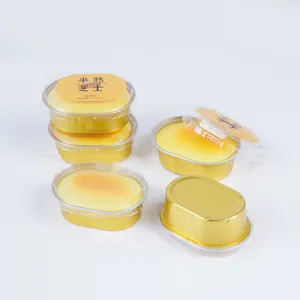 Realistic slow rebound PU half-baked cheesecake squishy toys with gold foil cups