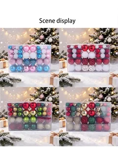 100pcs assorted Christmas ball ornaments set in gift boxes for festive tree decoration