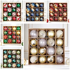 Christmas Tree Hanging Ornaments Plastic Painted Decorative Baubles For Holiday Party Home Decor Festive Gift Design