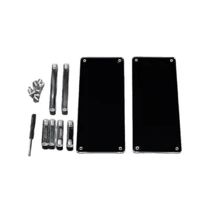 DIY black and clear acrylic display stand components for figures and dolls storage