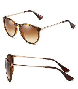 Multi-angle view of retro tortoiseshell cat-eye sunglasses with gold metal temples