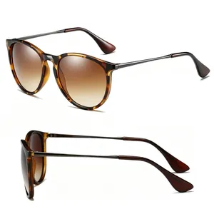 Vintage tortoiseshell cat-eye sunglasses with polarized brown gradient lenses.