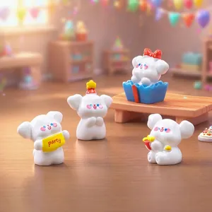 Mini statuette di cuccioli per feste di compleanno e decorazioni fai da te per auto